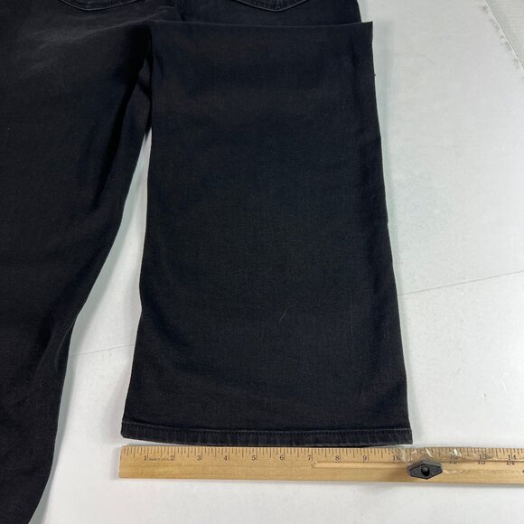 Oat New York Jeans Women's 32x29* High Rise Wide Leg Black Faded Denim Tag 30 - Picture 11 of 16